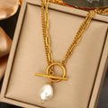 Trend Elegant Jewelry Wedding Big Pearl Pendant Chain Necklace For Women Fashion White Imitation Pearl Choker Necklace